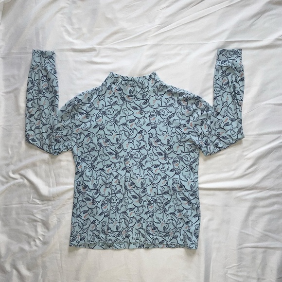 Lands' End Long Sleeve Cotton Mock Turtleneck — Size S (6–8) - Picture 4 of 4